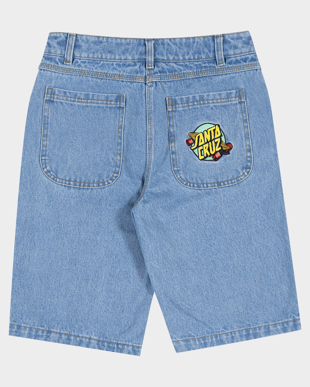 Summer 76 Boys Jean Short Mid Blue – Santa Cruz Skateboards ANZ