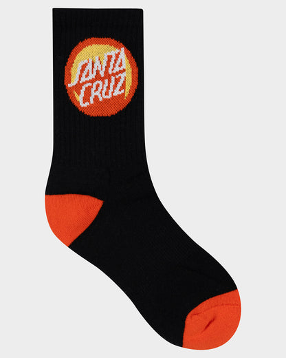 Bold Shadow Dot Boys Crew Socks 4 Pack Black-white-gmarle