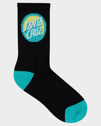 Bold Shadow Dot Boys Crew Socks 4 Pack Black-white-gmarle