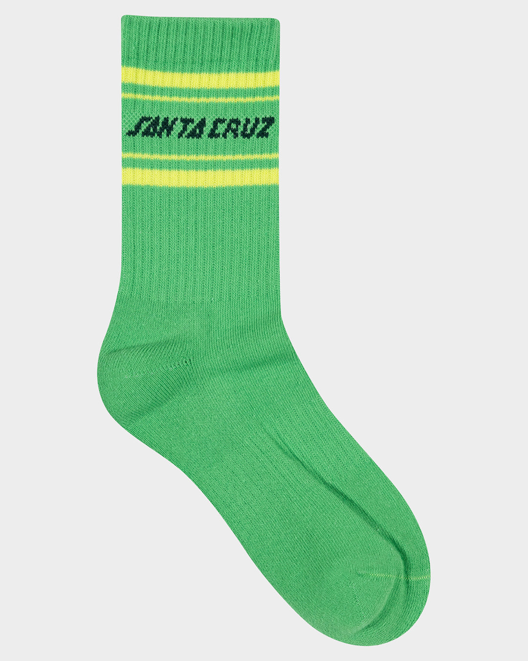 Multi Split Strip Boys Crew Socks 3 Pack Off Black-light Green-black