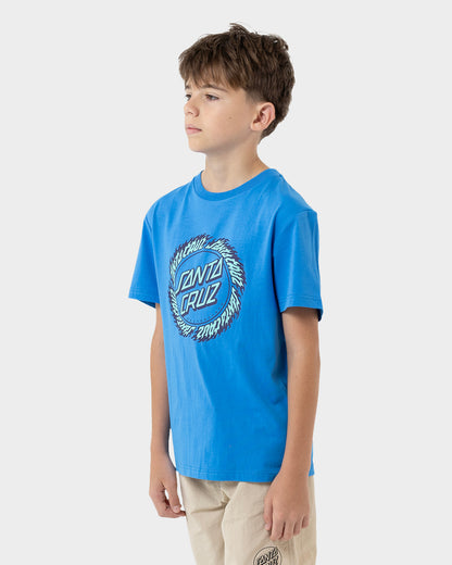 Flame Ringed Dot Boys T-shirt Blue