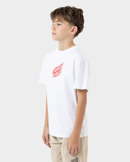 Crossbone Dot Mono Boys T-shirt White
