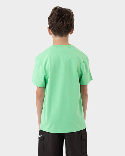 Multi Split Strip Boys T-shirt Light Green