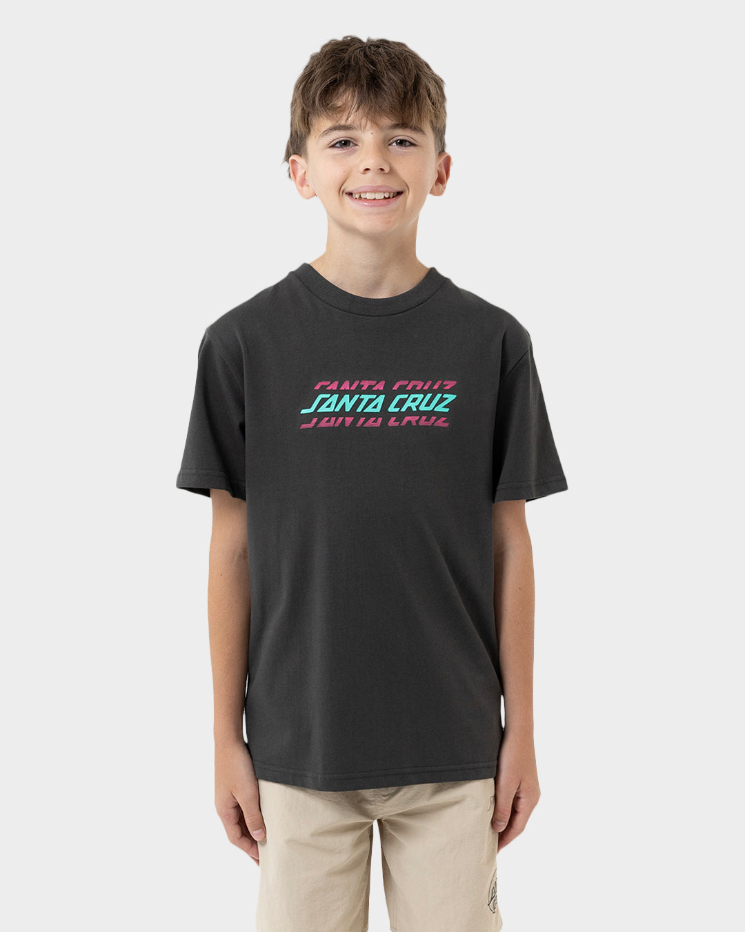 Multi Split Strip Boys T-shirt Onyx