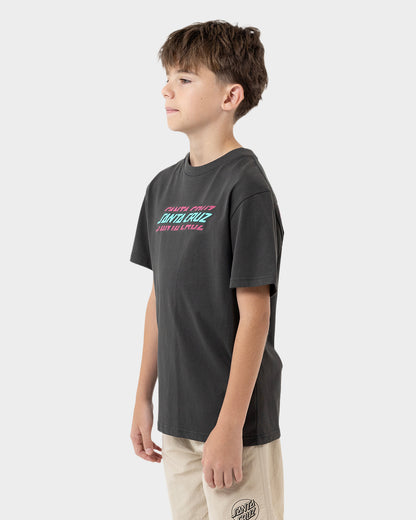 Multi Split Strip Boys T-shirt Onyx