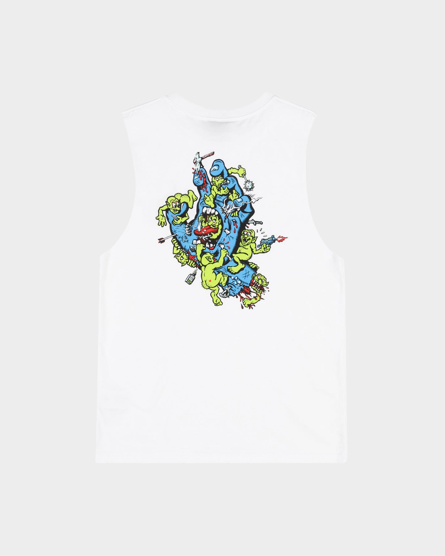 Gremlin Patrol Boys Muscle T-shirt White