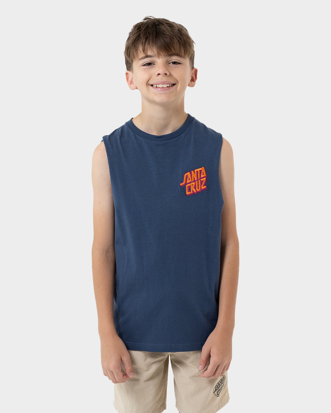 Summer 76 Boys Muscle T-shirt Dark Blue
