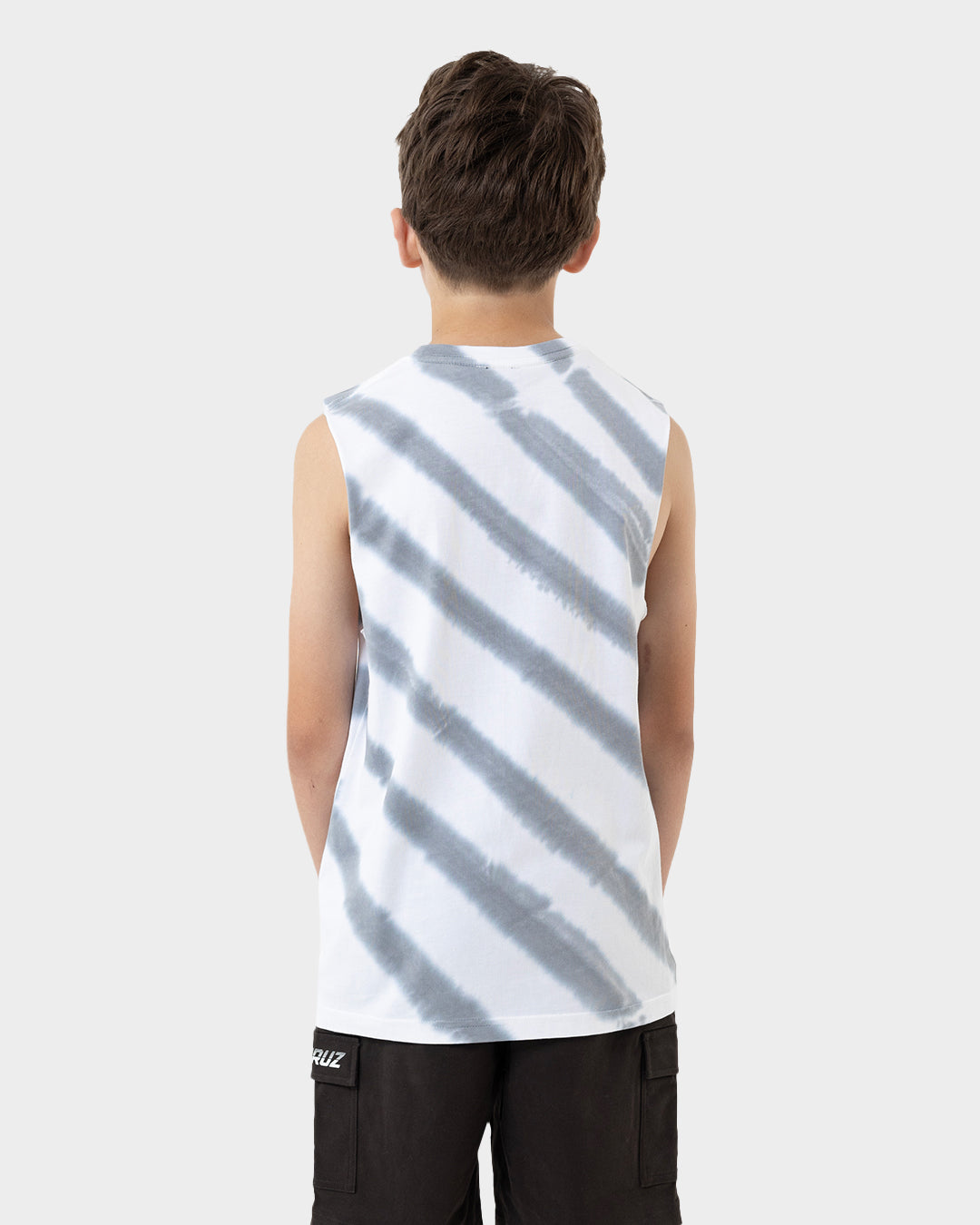 Opus Dot Boys Muscle T-shirt Grey Tie Dye