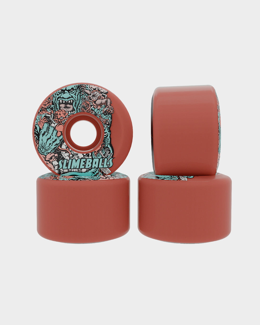 60mm Rob Roskopp Five Reissue OG Slime Pink 78a Skateboard Wheels Slime Balls