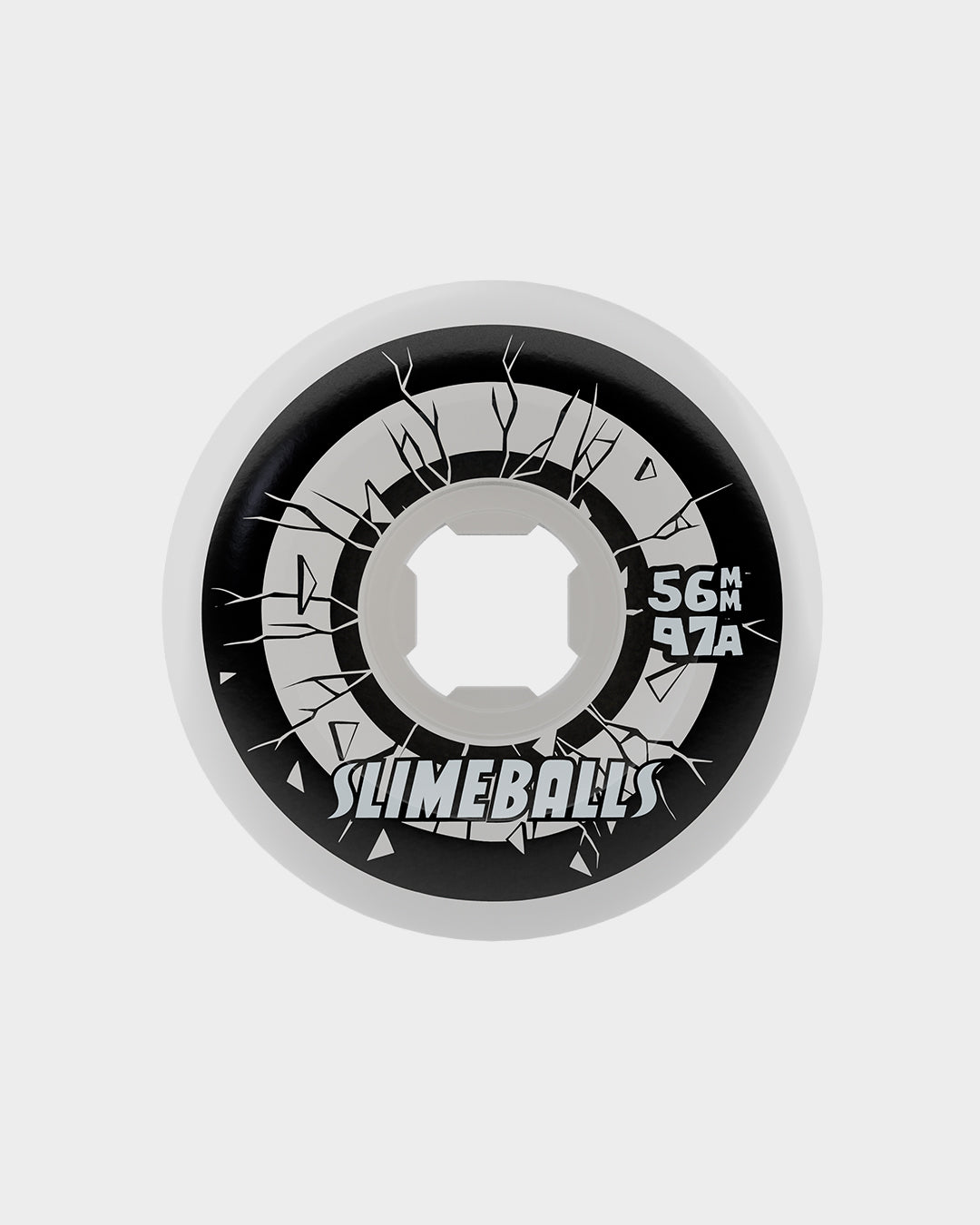 56mm Rob Roskopp Five Reissue White Full Combo 97a Skateboard Wheels Slime Balls