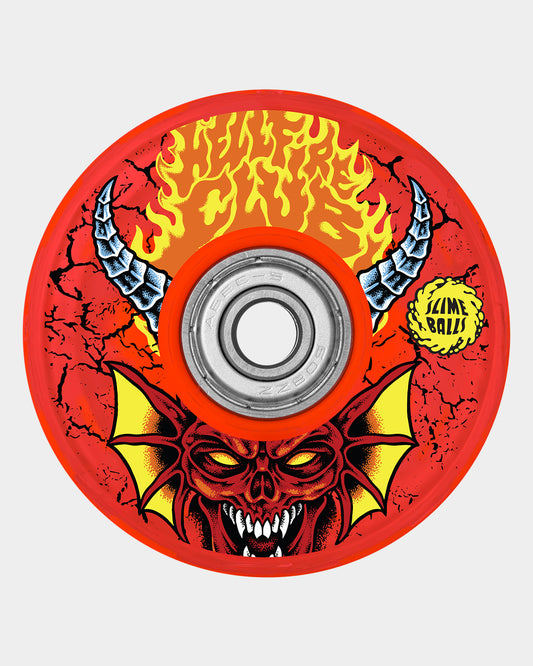 66mm Stranger Things Hellfire Club Light Ups 78a Slime Balls Skateboard Wheels Red