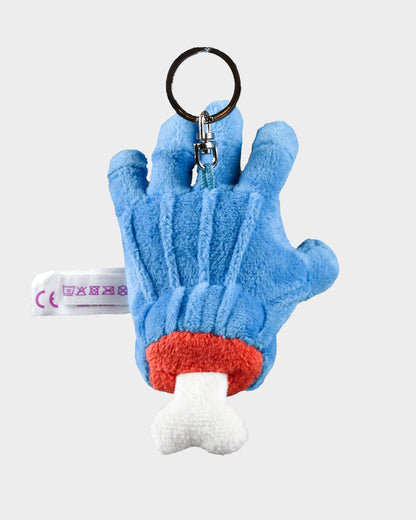 Screaming Hand Plush Keyring Blue