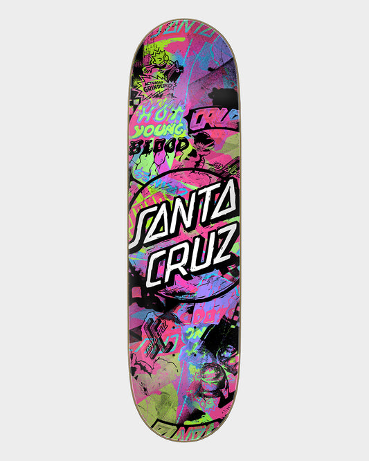 8.50in Cut Collage 7 Ply Birch Santa Cruz Skateboard Deck