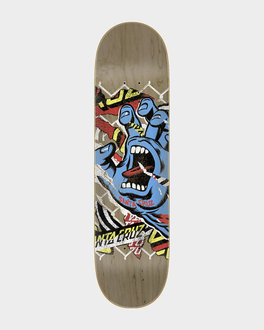 8.25in Damaged Hand 7 Ply Birch Santa Cruz Skateboard Deck