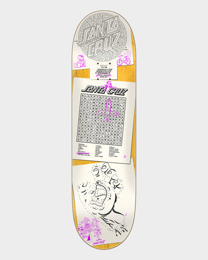 8.25in Delfino Scribble Feelbase Pro Santa Cruz Skateboard Deck Misc