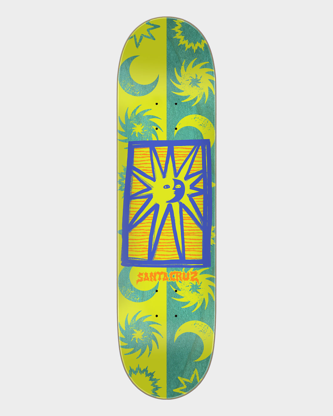 7.75in Sun Stamp Feelbase Santa Cruz Skateboard Deck