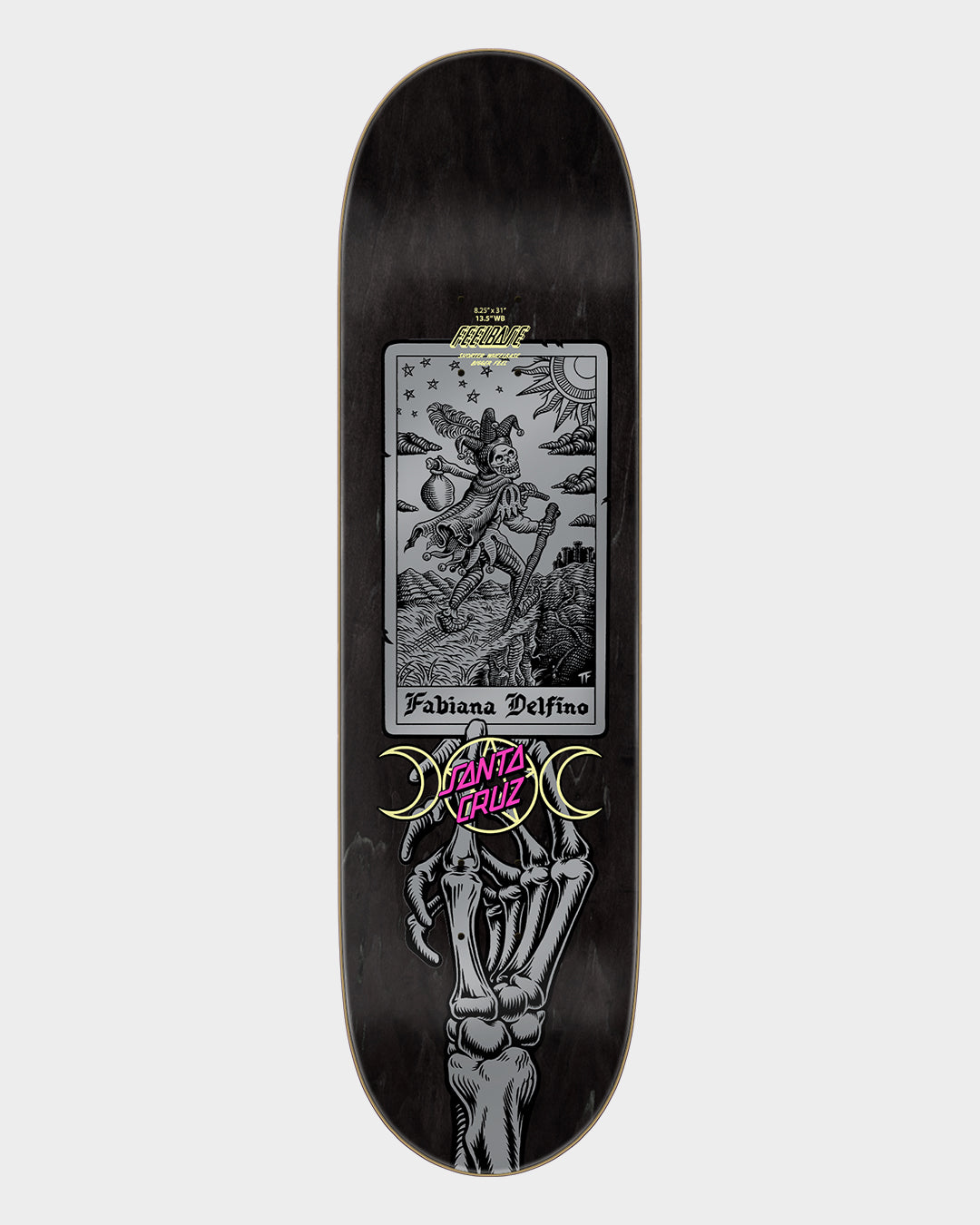 8.25in Delfino Tarot Remix Feelbase Santa Cruz Skateboard Deck