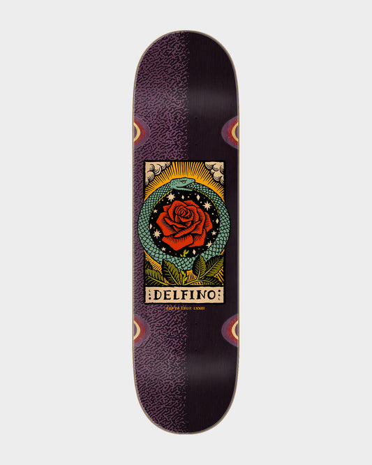 8.25in Delfino Ouroboros Pro Santa Cruz Skateboard Deck