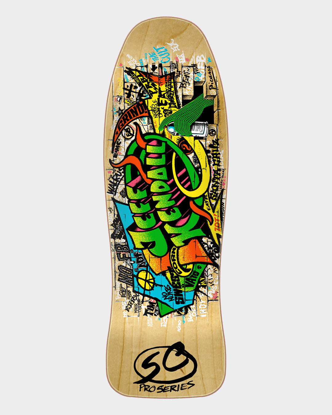 9.69in Kendall Graffiti Reissue Santa Cruz Skateboard Deck