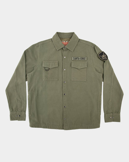 Stranger Things Crawl Mens Santa Cruz Military Jacket Army