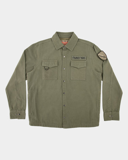 Stranger Things Crawl Mens Santa Cruz Military Jacket Army