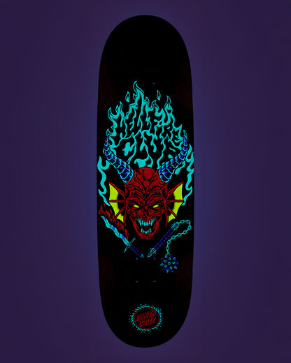 9in Stranger Things Hellfire Club Flames Santa Cruz Skateboard Deck