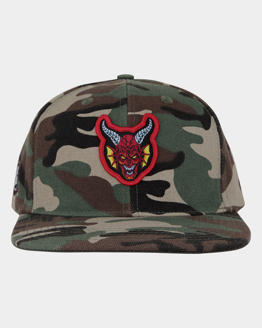 Stranger Things Hellfire Club Snapback Hat Camo