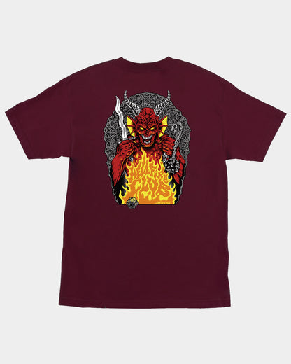 Stranger Things Hellfire Pit Men's T-shirt Maroon