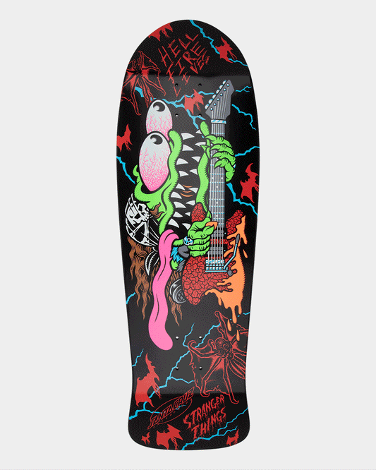 Online Exclusive 10.1in Stranger Things Meek Eddie Slasher Santa Cruz Skateboard Deck