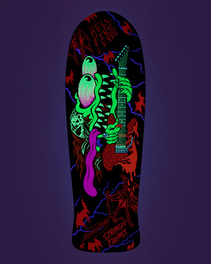 Online Exclusive 10.1in Stranger Things Meek Eddie Slasher Santa Cruz Skateboard Deck
