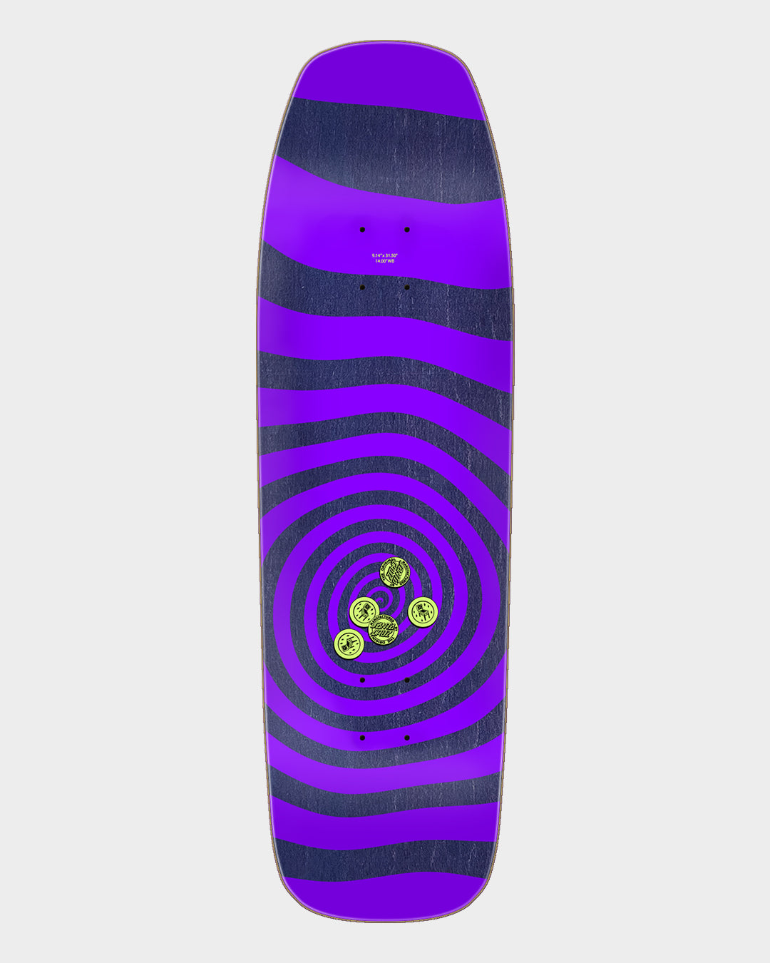 9.14in Delfino Pinball Vision Pro Shaped Santa Cruz Skateboard Deck Misc
