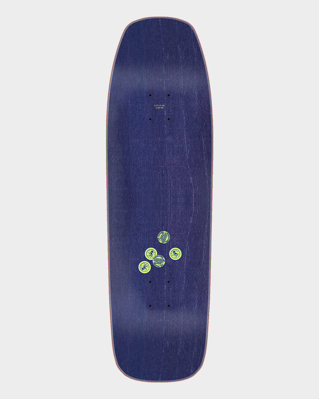 9.14in Fabiana Delfino Pinball Santa Cruz Shaped Skateboard Deck