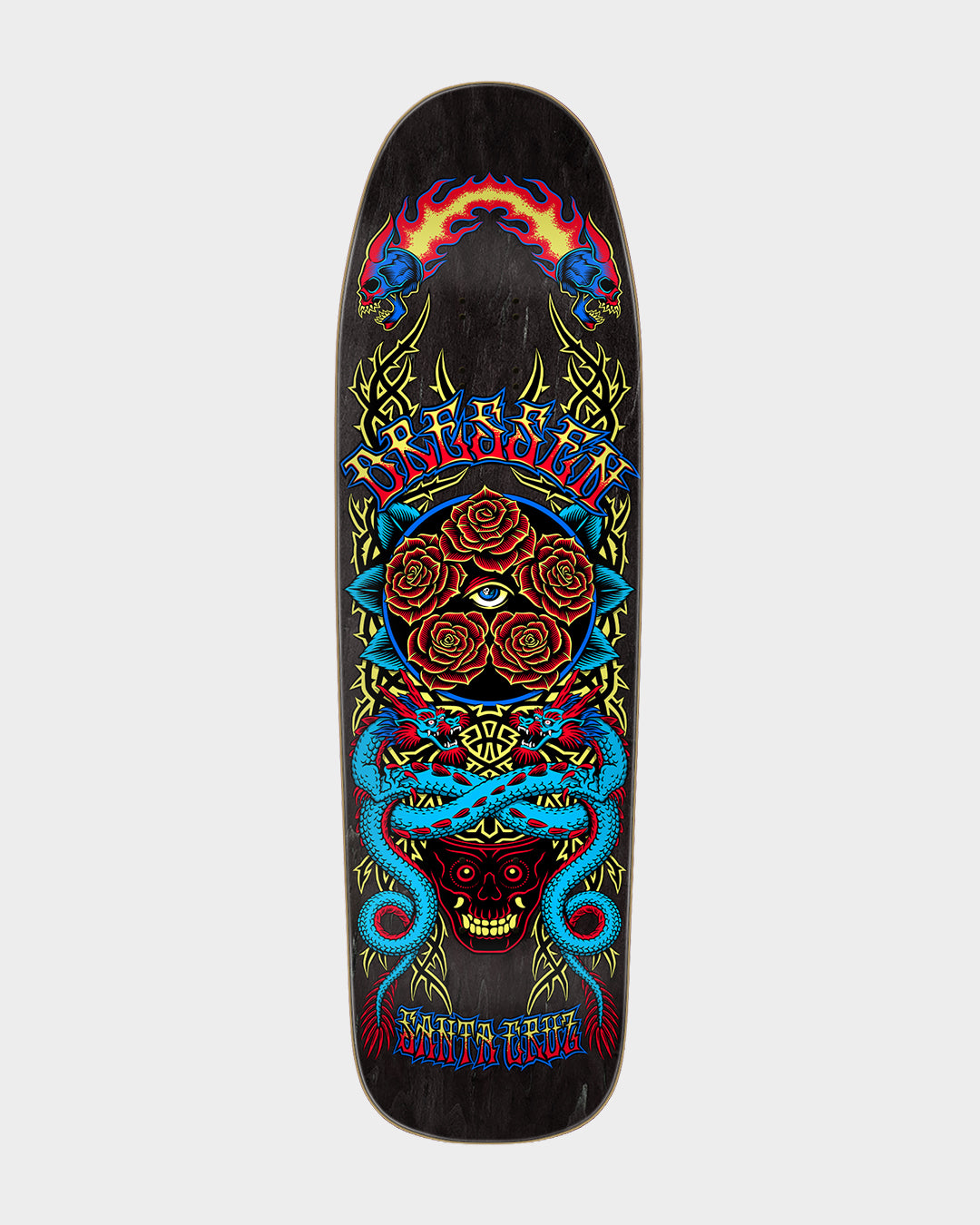 9.30in Dressen Rose Crew Five Pro Shaped Santa Cruz Skateboard Deck