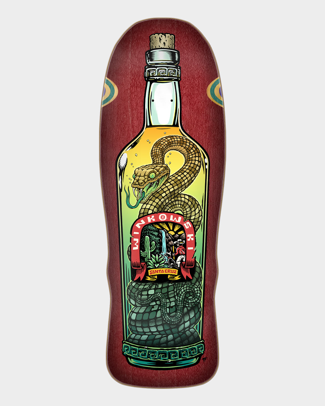 10.35in Winkowski Agave Snake Santa Cruz Shaped Skateboard Deck