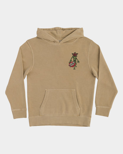 Stranger Things Demogorgon Dot Youth Hoodie Sandstone