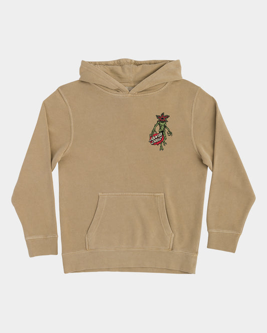 Stranger Things Demogorgon Dot Youth Hoodie Sandstone