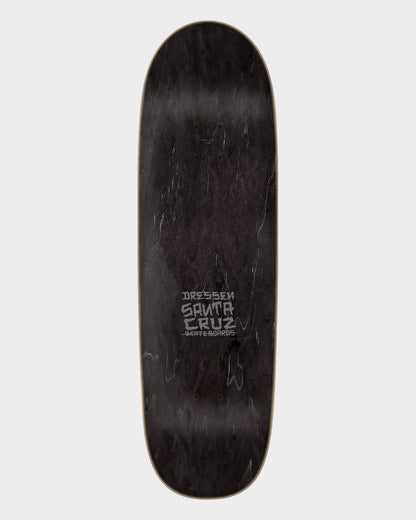 9.25in Dressen Skull Rose Santa Cruz Shaped Skateboard Deck