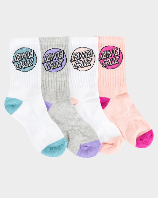 Other Dot Girls Crew Socks (4 Pack) Multi