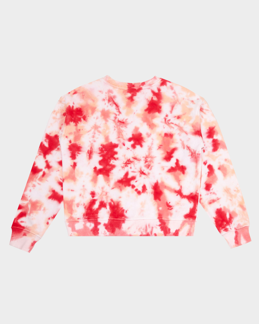 Free Spirit Floral Stack Girls Sweater Pink Coral Tie Dye