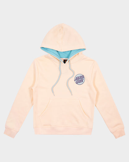 Sprinkle Dot Girls Pullover Hoodie Pink Coral