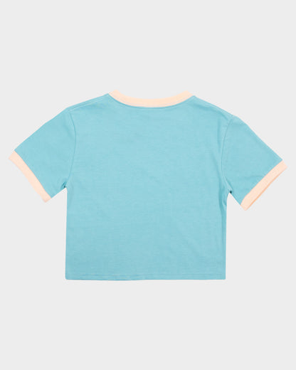 Sprinkle Dot Girls Baby Fit T-shirt Turquoise