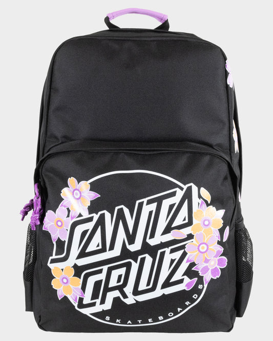 Blooming Stack Dot Girls Backpack Black