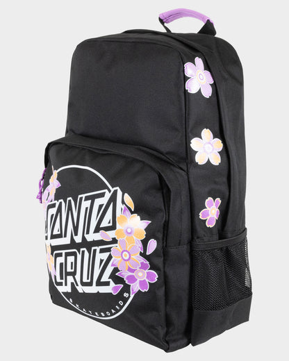Blooming Stack Dot Girls Backpack Black