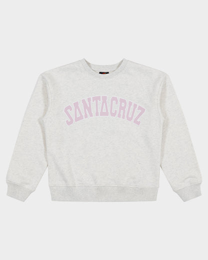 Collegiate Strip Girls Sweater White Marle