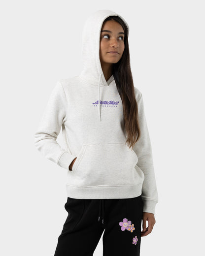 Fusion Flame Stack Strip Girls Pullover Hoodie White Marle