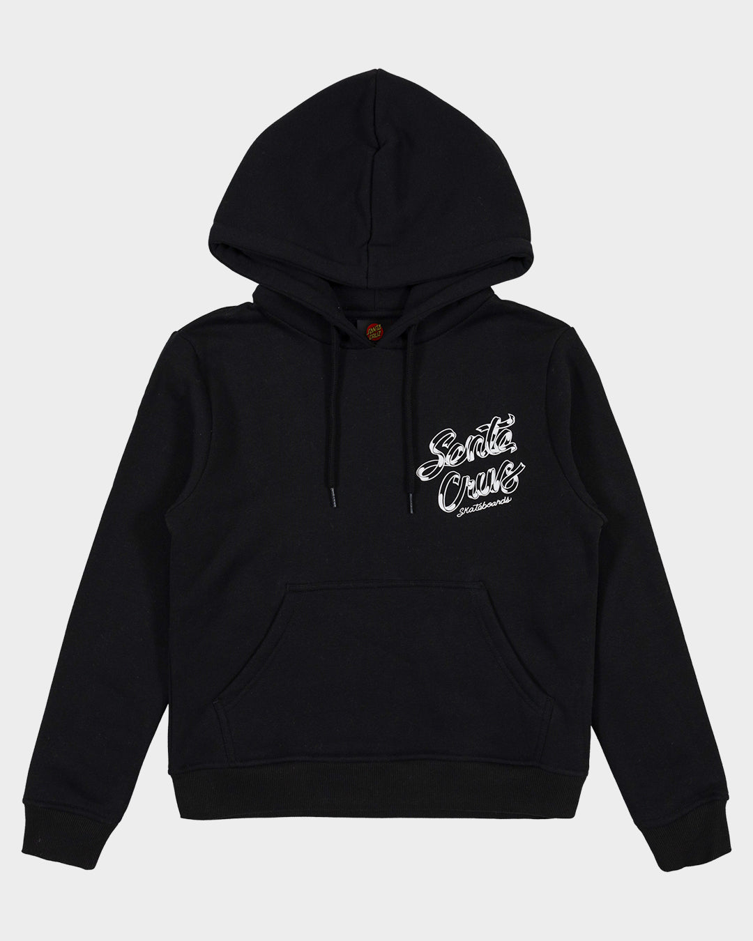 OS Ribbon Script Girls Pullover Hoodie Black
