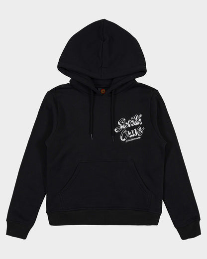 OS Ribbon Script Girls Pullover Hoodie Black