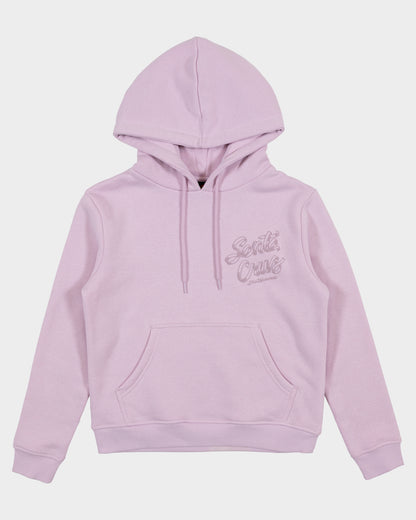 OS Ribbon Script Girls Pullover Hoodie Pink