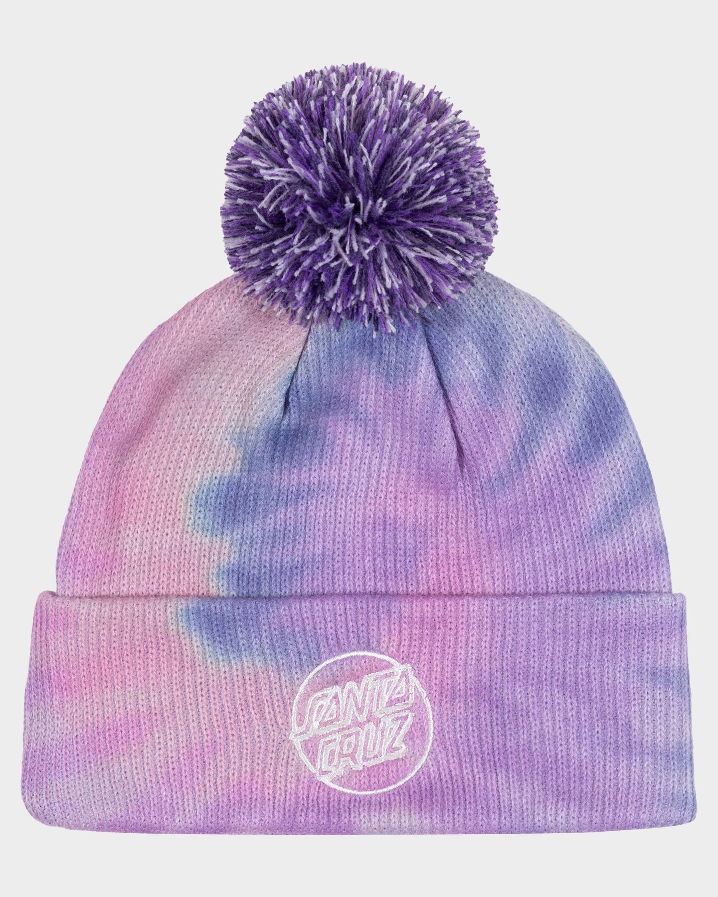 Opus Dot Girls Bobble Beanie Pink Tie Dye