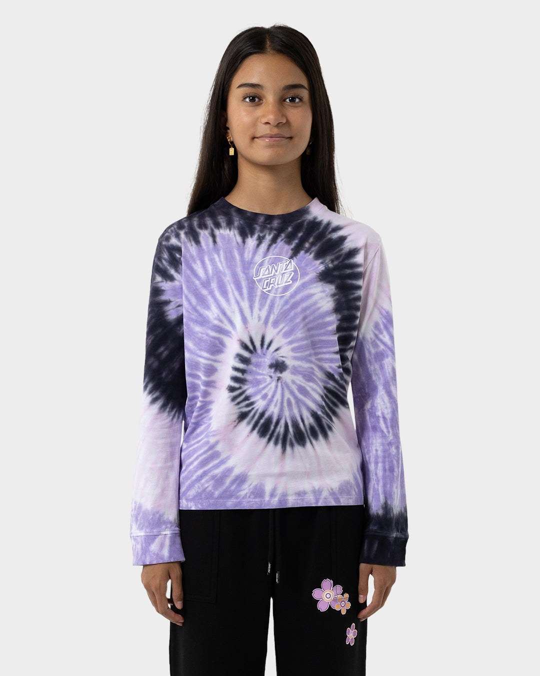 Opus Dot Girls L/S T-Shirt Pink Tie Dye